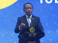 Menteri ESDM, Bahlil Lahadalia menyampaikan sambutan dalam pembukaan dan peresmian IPA Convention and Exhibition 2026 di ICE BSD, Tangerang, Rabu (20/5/2026). (Tangkapan Layar Youtube/KementerianESDM)
