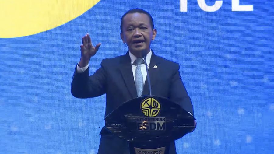 Menteri ESDM, Bahlil Lahadalia menyampaikan sambutan dalam pembukaan dan peresmian IPA Convention and Exhibition 2026 di ICE BSD, Tangerang, Rabu (20/5/2026). (Tangkapan Layar Youtube/KementerianESDM)