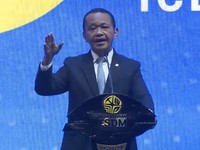 Menteri ESDM, Bahlil Lahadalia menyampaikan sambutan dalam pembukaan dan peresmian IPA Convention and Exhibition 2026 di ICE BSD, Tangerang, Rabu (20/5/2026). (Tangkapan Layar Youtube/KementerianESDM)