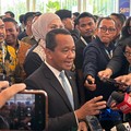 Menteri ESDM, Bahlil Lahadalia saat ditemui wartawan usai meresmikan pembukaan The 50th IPA Convex di ICE BSD, Tangerang, Rabu (20/5/2026). (CNBC Indonesia/Firda Dwi Muliawati)