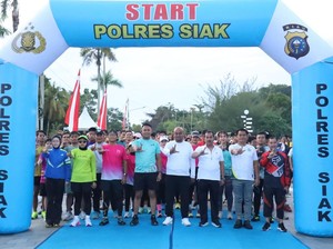 Road to Riau Bhayangkara Run, Polres Siak Gelar Fun Run 8 Kilometer