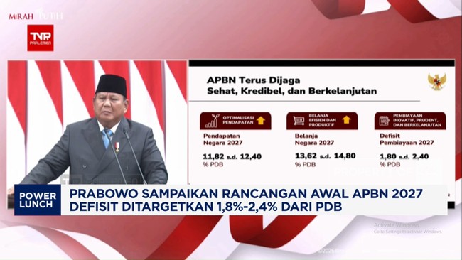 Video: Prabowo Rancang Defisit APBN 2027 Sebesar 1,8%-2,4% PDB
