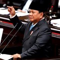 Presiden Prabowo Subianto menyampaikan pidato saat menghadiri Rapat Paripurna DPR RI ke-19 Terkait KEM dan PPKF RAPBN 2027 di Gedung DPR RI, Jakarta, Rabu (20/5/2026). (Pool/Wartawan Parlemen)