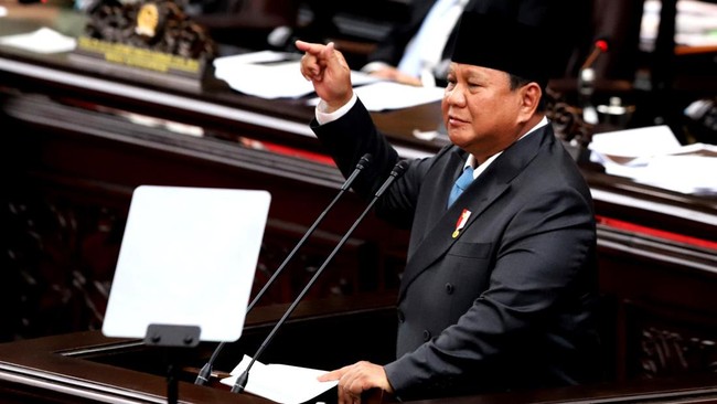 Lengkap! Poin Penting Pidato Prabowo di DPR: Target Ekonomi - Tambang