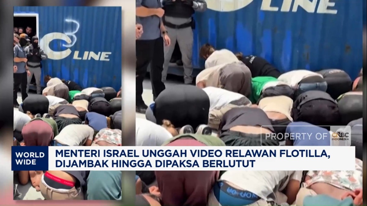 Video: Israel Unggah Video Relawan Flotilla, Dijambak hingga Berlutut
