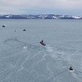 Kapal perang Rusia dan sebuah kapal selam nuklir ikut serta dalam latihan kekuatan nuklir di lokasi yang tidak diketahui di Rusia, dalam gambar diam ini yang diambil dari rekaman yang dirilis pada 21 Mei 2026. (Russian Defence Ministry/Handout via RE