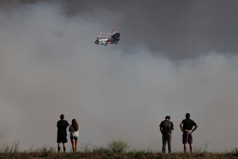 Kebakaran hutan berskala besar telah menghanguskan hampir sepertiga wilayah Pulau Santa Rosa di Taman Nasional Channel Islands, California, Kamis (21/5/2026). (via REUTERS/VANTOR)