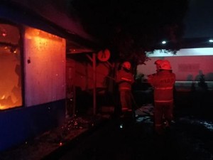 Pos Jaga Satpas SIM Daan Mogot Kebakaran