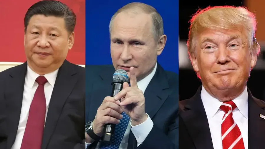 Kolase Xi Jinping, Vladimir Putin dan Donald Trump. (Reuters File)