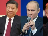 Kolase Xi Jinping, Vladimir Putin dan Donald Trump. (Reuters File)