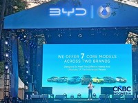 Presiden Direktur PT BYD Motor Indonesia Eagle Zhao dalam acara BYD Tech Culture Fest di kawasan GBK, Senayan, Jakarta, Rabu (20/5/2026) malam. (CNBC Indonesia/Ferry Sandi)