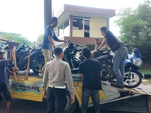 Jelang Laga Persib, Polisi Sikat Motor Wededed di Cianjur