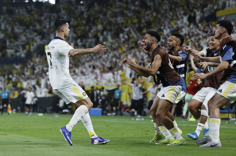 Al Nassr menutup Liga Arab Saudi 2025-2026 dengan kemenangan 4-1 atas Damac FC di Al Awwl Park, Jumat (22/5/2026) dini hari WIB. (REUTERS/Hamad I Mohammed)