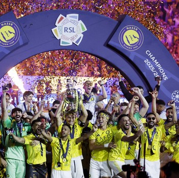Al Nassr menutup Liga Arab Saudi 2025-2026 dengan kemenangan 4-1 atas Damac FC di Al Awwl Park, Jumat (22/5/2026) dini hari WIB. (REUTERS/Hamad I Mohammed)