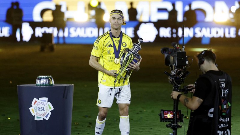 Al Nassr menutup Liga Arab Saudi 2025-2026 dengan kemenangan 4-1 atas Damac FC di Al Awwl Park, Jumat (22/5/2026) dini hari WIB. (REUTERS/Hamad I Mohammed)