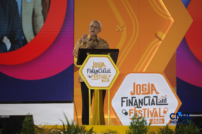 Suasana dalam Jogja Financial Festival 2026 di Jogja Expo Center (JEC), Yogyakarta, DIY, Jumat (22/5/2026). (CNBC Indonesia/Faisal Rahman)