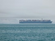 Korps Garda Revolusi Islam Iran (IRGC) mengumumkan bahwa sedikitnya 31 kapal komersial, telah melintasi Selat Hormuz secara aman dalam 24 jam terakhir, Jumat (22/5/2026). (via REUTERS/Majid-Asgaripour)