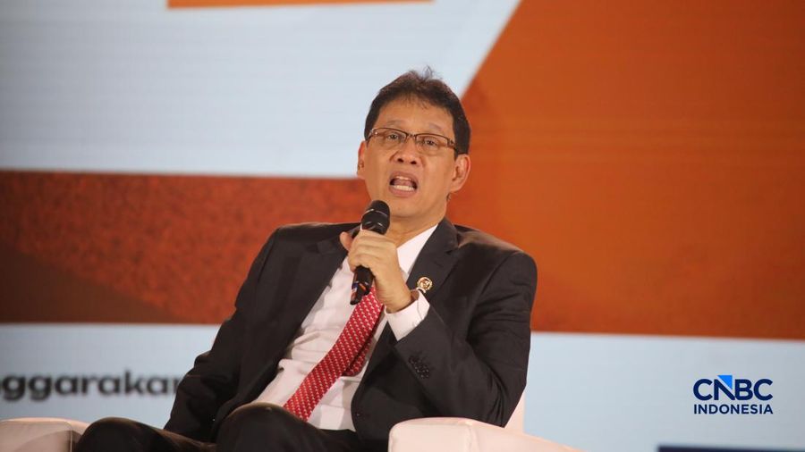 Menteri Keuangan RI, Purbaya Yudhi Sadewa saat menyampaikan pemaparan dalam Jogja Financial Festival 2026 di Jogja Expo Center (JEC), Yogyakarta, DIY, Jumat (22/5/2026). (CNBC Indonesia/Faisal Rahman)