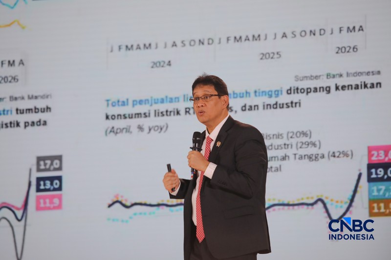 Chairman &amp; Founder CT Corp, Chairul Tanjung saat menyampaikan pemaparan dalam Jogja Financial Festival 2026 di Jogja Expo Center (JEC), Yogyakarta, DIY, Jumat (22/5/2026). (CNBC Indonesia/Faisal Rahman)