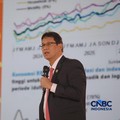 Foto: Menteri Keuangan Purbaya Yudhi Sadewa saat menyampaikan pemaparan dalam Jogja Financial Festival 2026 di Jogja Expo Center (JEC), Yogyakarta, DIY, Jumat (22/5/2026). (CNBC Indonesia/Faisal Rahman)