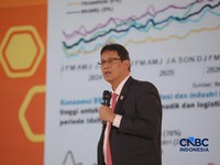 Foto: Menteri Keuangan Purbaya Yudhi Sadewa saat menyampaikan pemaparan dalam Jogja Financial Festival 2026 di Jogja Expo Center (JEC), Yogyakarta, DIY, Jumat (22/5/2026). (CNBC Indonesia/Faisal Rahman)