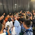 Menteri Keuangan RI, Purbaya Yudhi Sadewa tiba di Jogja Financial Festival 2026 yang berlangsung di Jogja Expo Center (JEC), Yogyakarta, Jumat (22/5/2026). (CNBC Indonesia/Maikel Jefriando)