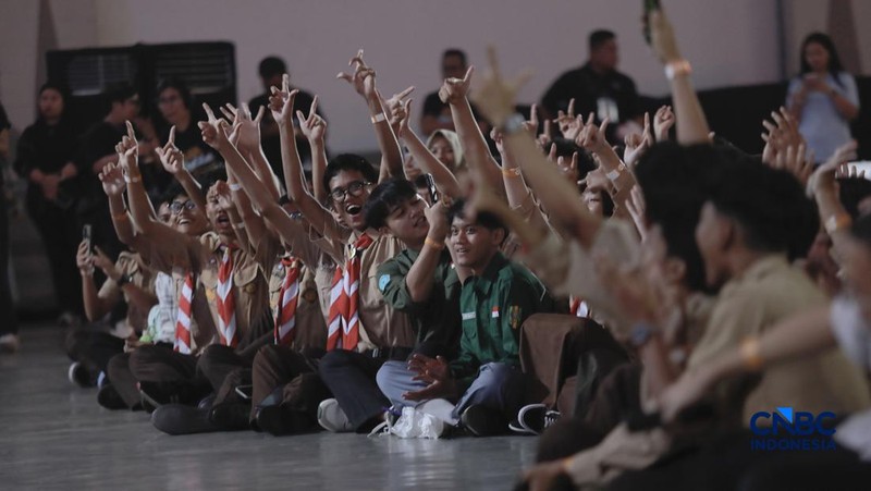 Penampilan Lapor Pak! dalam acara Jogja Financial Festival 2026 di Jogja Expo Center (JEC), Yogyakarta, Jawa Tengah, Jumat (22/5/2026).