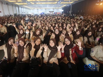 Peserta memadati acara Jogja Financial Festival 2026 di Jogja Expo Center (JEC), Yogyakarta, Jawa Tengah, Jumat (22/5/2026). (CNBC Indonesia/Faisal Rahman)