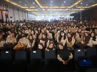 Peserta memadati acara Jogja Financial Festival 2026 di Jogja Expo Center (JEC), Yogyakarta, Jawa Tengah, Jumat (22/5/2026). (CNBC Indonesia/Faisal Rahman)