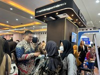 Suasana booth Antam di Jogja Expo Center (JEC), Yogyakarta, Jawa Tengah, Jumat (22/5/2026). (CNBC Indonesia/Elga nurmutia)