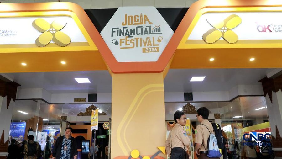 Suasana Jogja Financial Festival di Jogja Expo Center (JEC), Yogyakarta, Jawa Tengah, Jumat (22/5/2026). (CNBC Indonesia/Muhammad Sabki)