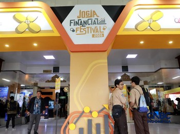 Suasana Jogja Financial Festival di Jogja Expo Center (JEC), Yogyakarta, Jawa Tengah, Jumat (22/5/2026). (CNBC Indonesia/Muhammad Sabki)