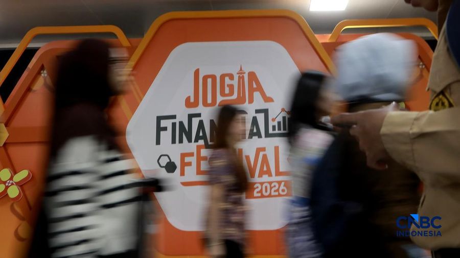 Suasana Jogja Financial Festival di Jogja Expo Center (JEC), Yogyakarta, Jawa Tengah, Jumat (22/5/2026).