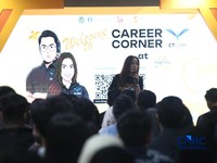 Suasana kegiatan Career Corner CT Corp dalam acara Jogja Financial Festival 2026 di Jogja Expo Center (JEC), Yogyakarta, Jawa Tengah, Jumat (22/5/2026). (CNBC Indonesia/Faisal Rahman)