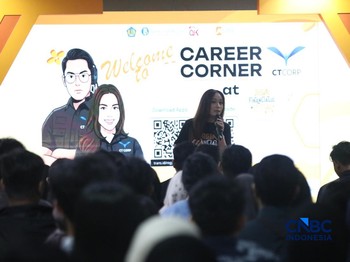 Suasana kegiatan Career Corner CT Corp dalam acara Jogja Financial Festival 2026 di Jogja Expo Center (JEC), Yogyakarta, Jawa Tengah, Jumat (22/5/2026). (CNBC Indonesia/Faisal Rahman)