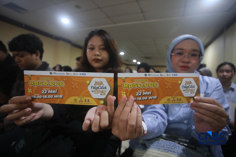 Suasana kegiatan Career Corner CT Corp dalam acara Jogja Financial Festival 2026 di Jogja Expo Center (JEC), Yogyakarta, Jawa Tengah, Jumat (22/5/2026). (CNBC Indonesia/Faisal Rahman)