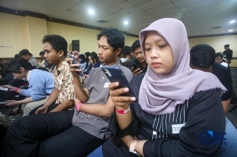 Suasana kegiatan Career Corner CT Corp dalam acara Jogja Financial Festival 2026 di Jogja Expo Center (JEC), Yogyakarta, Jawa Tengah, Jumat (22/5/2026). (CNBC Indonesia/Faisal Rahman)