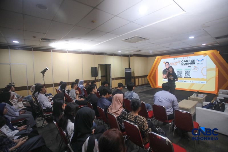 Suasana kegiatan Career Corner CT Corp dalam acara Jogja Financial Festival 2026 di Jogja Expo Center (JEC), Yogyakarta, Jawa Tengah, Jumat (22/5/2026). (CNBC Indonesia/Faisal Rahman)