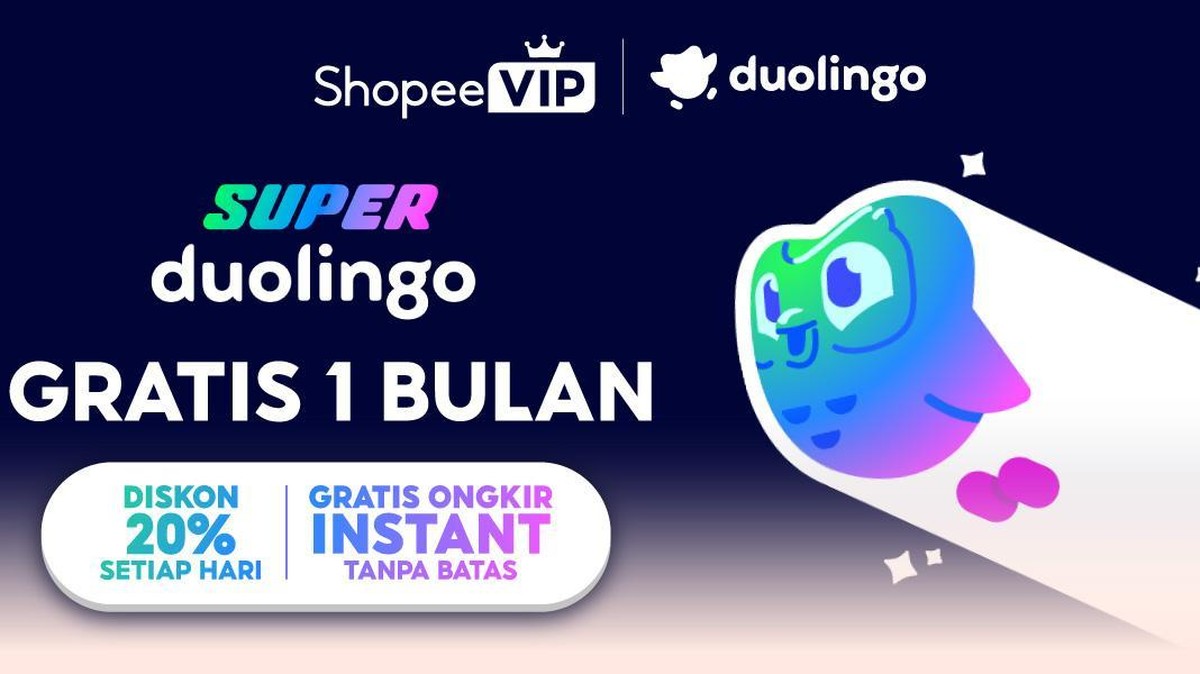 ShopeeVIP Gandeng Duolingo, Belanja dan Upgrade Diri Lebih Menyenangkan
