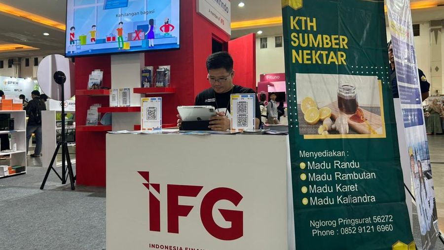Booth Indonesia Financial Group (IFG) di Jogja Financial Festival yang berlangsung pada 22-23 Mei 2026
