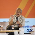 Direktur Jenderal Pengelolaan Pembiayaan dan Risiko, Direktorat Jenderal Pengelolaan Pembiayaan dan Risiko, Kementerian Keuangan RI, Suminto saat menyampaikan pemaparan dalam Jogja Financial Festival 2026 di Jogja Expo Center (JEC), Yogyakarta, DIY,