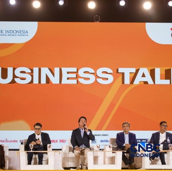 Direktur Utama PT Bank Rakyat Indonesia (Persero) Tbk, Hery Gunardi saat menyampaikan pemaparan dalam Jogja Financial Festival 2026 di Jogja Expo Center (JEC), Yogyakarta, DIY, Sabtu (23/5/2026). (CNBC Indonesia/Faisal Rahman)