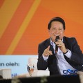 Direktur Utama PT Bank Rakyat Indonesia (Persero) Tbk, Hery Gunardi saat menyampaikan pemaparan dalam Jogja Financial Festival 2026 di Jogja Expo Center (JEC), Yogyakarta, DIY, Sabtu (23/5/2026). (CNBC Indonesia/Faisal Rahman)