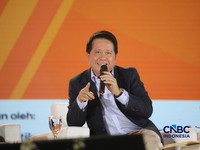 Direktur Utama PT Bank Rakyat Indonesia (Persero) Tbk, Hery Gunardi saat menyampaikan pemaparan dalam Jogja Financial Festival 2026 di Jogja Expo Center (JEC), Yogyakarta, DIY, Sabtu (23/5/2026). (CNBC Indonesia/Faisal Rahman)