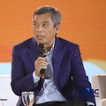 Direktur Utama PT Bank Tabungan Negara (Persero) Tbk, Nixon LP Napitupulu saat menyampaikan pemaparan dalam Jogja Financial Festival 2026 di Jogja Expo Center (JEC), Yogyakarta, DIY, Sabtu (23/5/2026). (CNBC Indonesia/Faisal Rahman)