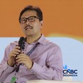 Direktur Utama PT Sarana Multi Infrastruktur (Persero) Reynaldi Hermansjah saat menyampaikan pemaparan dalam Jogja Financial Festival 2026 di Jogja Expo Center (JEC), Yogyakarta, DIY, Sabtu (23/5/2026). (CNBC Indonesia/Muhammad Sabki)