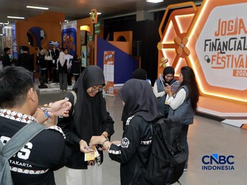 Jogja Financial Festival 2026 kembali menyapa masyarakat pada hari kedua pada Sabtu, (23/5/2026). (CNBC Indonesia/Muhammad Sabki)