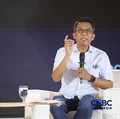 Ketua Komisi XI DPR RI, Mukhamad Misbakhun saat menyampaikan pemaparan dalam Jogja Financial Festival 2026 di Jogja Expo Center (JEC), Yogyakarta, DIY, Sabtu (23/5/2026). (CNBC Indonesia/Faisal Rahman)