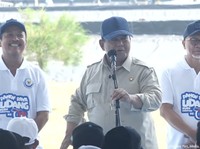 Panen Raya Udang di Tambak Budidaya Udang Berbasis Kawasan, Kebumen, 23 Mei 2026. (Tangkapan layar youtube Setpres RI)
