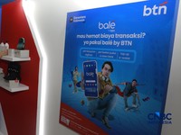 Suasana booth Bank BTN dalam acara Jogja Financial Festival 2026 di Jogja Expo Center (JEC), Yogyakarta, Jawa Tengah, Sabtu (23/5/2026). (CNBC Indonesia/Muhammad Sabki)